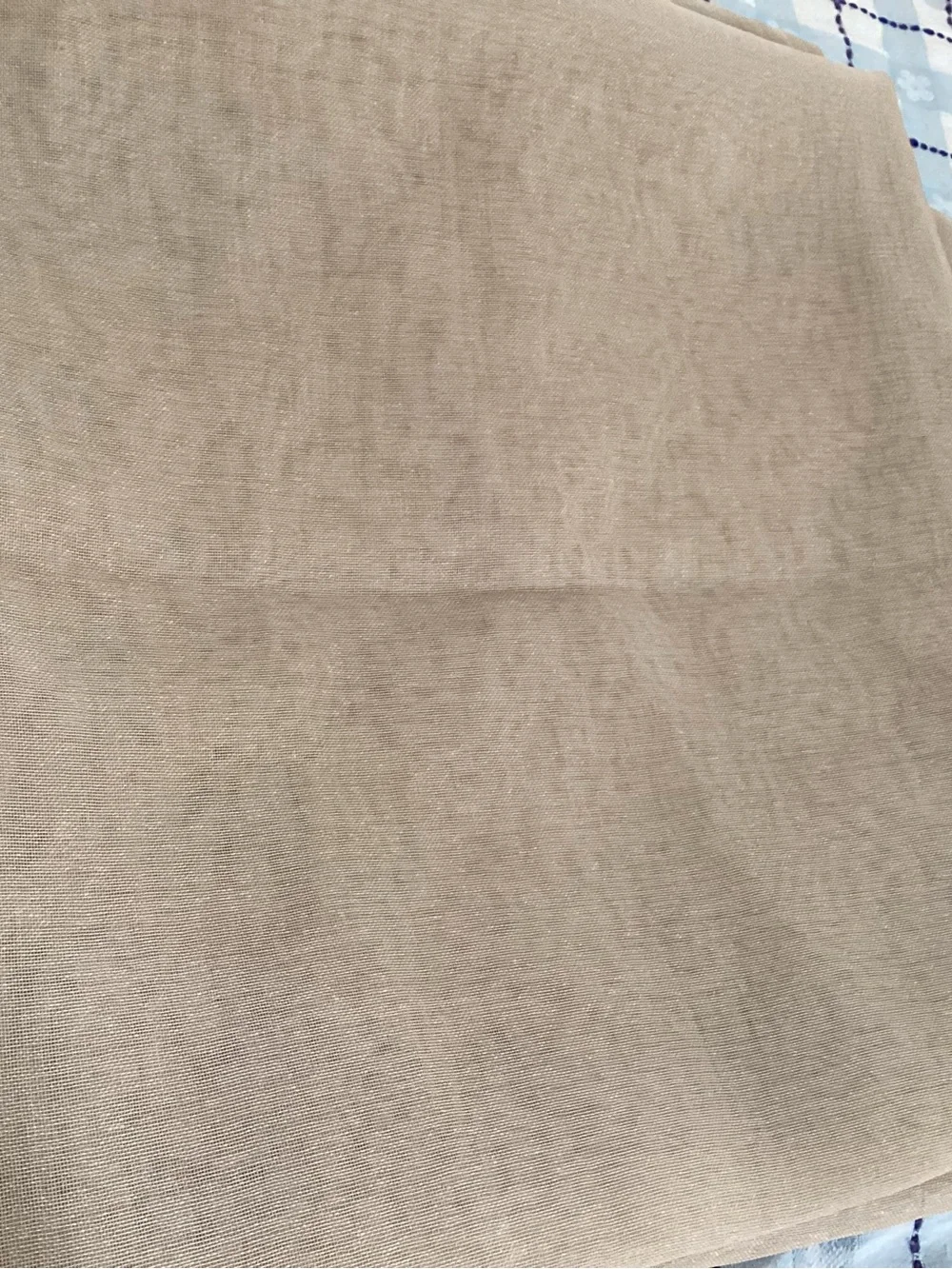Sheer 2 Panels Curtains Champagne/ Tan Rod Pocket 52 x 96